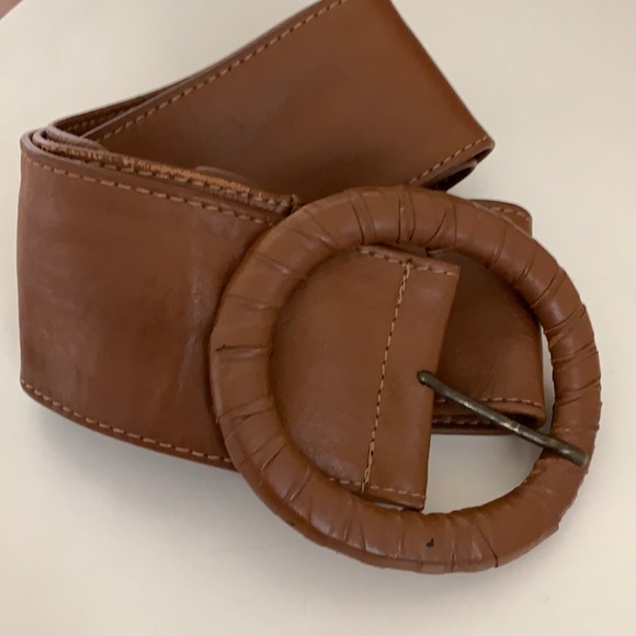 Promod Accessories - Promod brown wide belt. Leather. Hardly used. Can wear it in both directions!